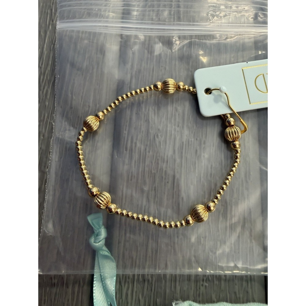 enewton | Gold Beaded Bracelet Dignity Purpose Pattern